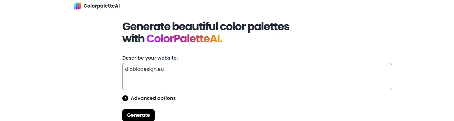 ColorPaletteAI, an AI-powered tool, generates customized color palettes from website descriptions, ideal for designers and developers.