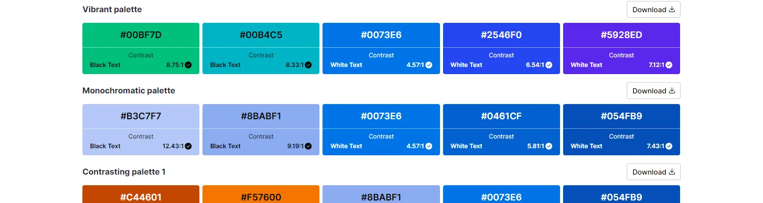 Accessible Color Palette Generator - Tool for Creating Accessible Color Palettes