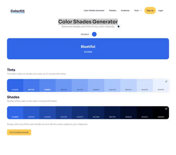 Color Shades Generator