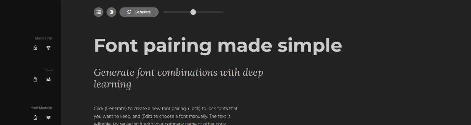 Fontjoy - A Tool for Generating Font Combinations for Graphic Design Projects and Websites