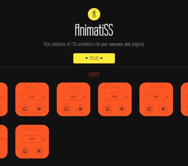 Animatiss by XSGames: A Collection of Drop-in CSS Animations for Engaging Websites