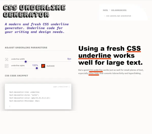 CSS Underline Generator