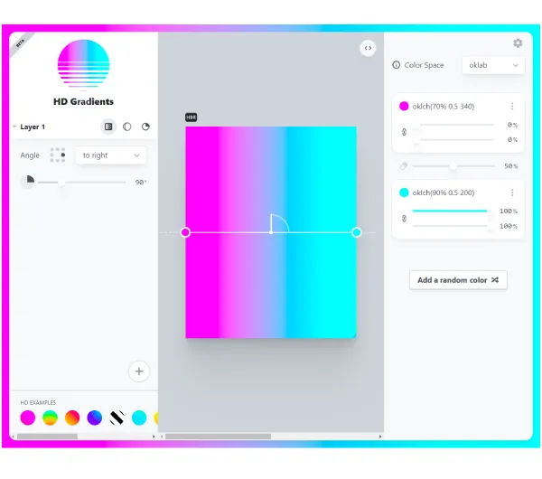Colorful gradient effect created using Gradient.style: a versatile online tool for designers and developers to easily create and customize stunning gradient effects.