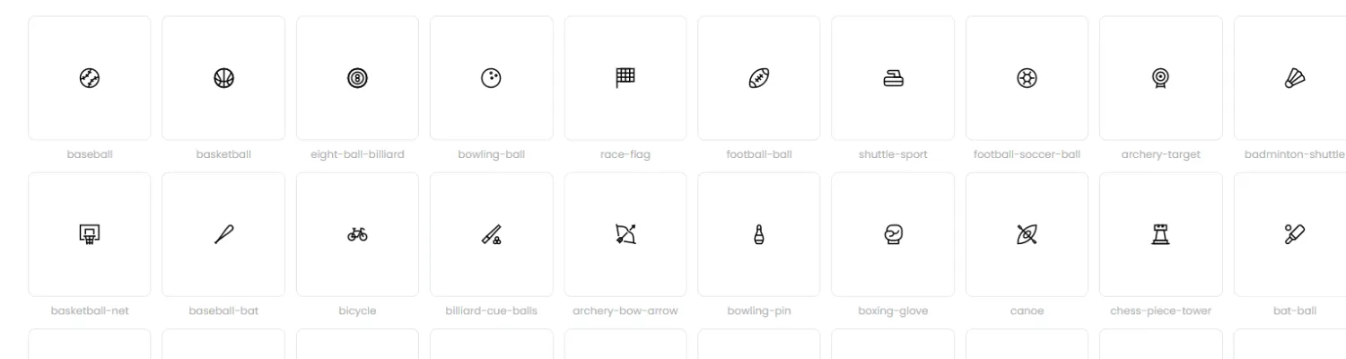 A collection of scalable and customizable Atlas Icons used in modern web design for better usability.