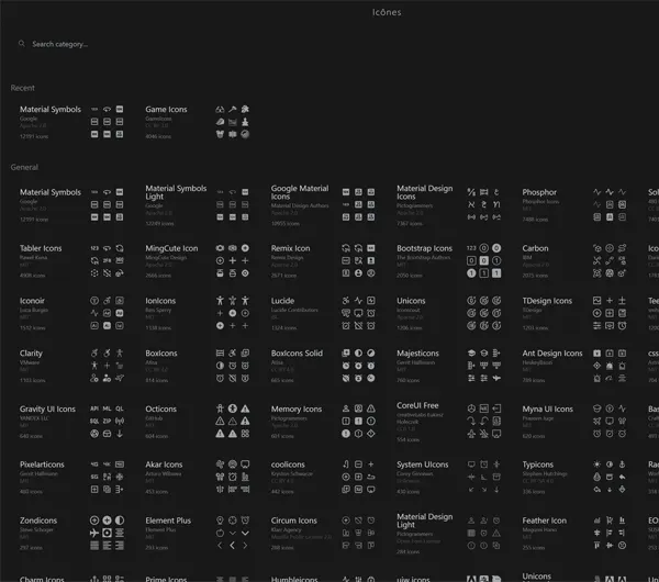 Overview of Icones.js.org, featuring a wide range of customizable, open-source SVG icons for web and application development