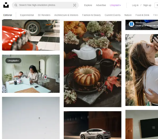 A collection of high-quality photos from Unsplash, available for free use in creative projects.