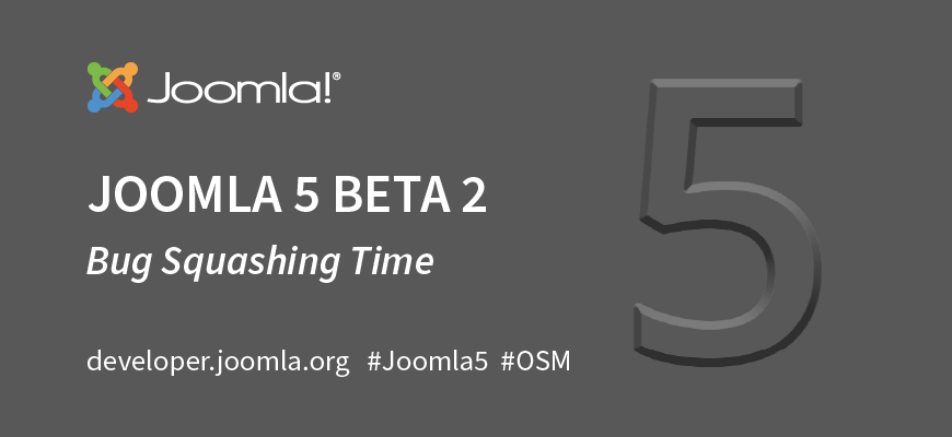 Screenshot of Joomla 5.0 Beta 2 interface showcasing new features and improvements