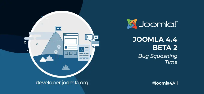 Joomla 4.4 Beta 2 Official Release Banner