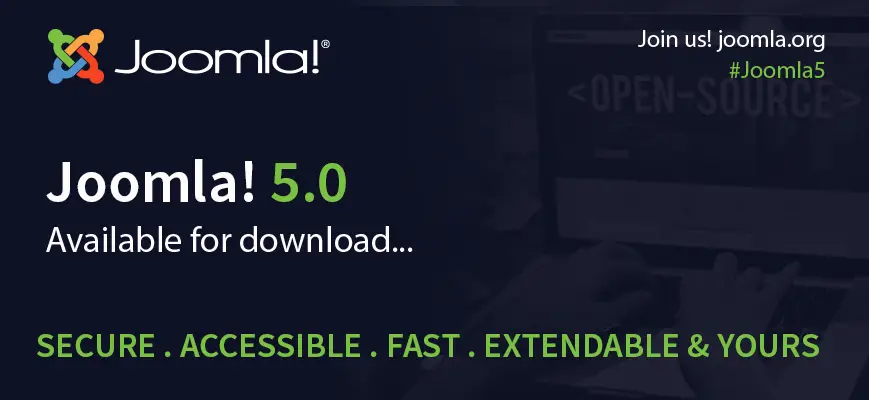 Joomla 5.0 Logo - The Next Generation of Joomla CMS