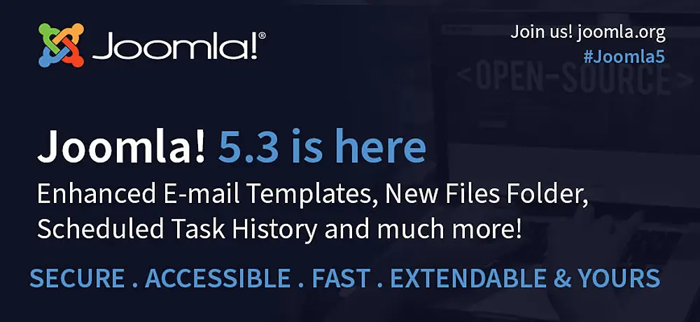 Joomla 5.3 release banner