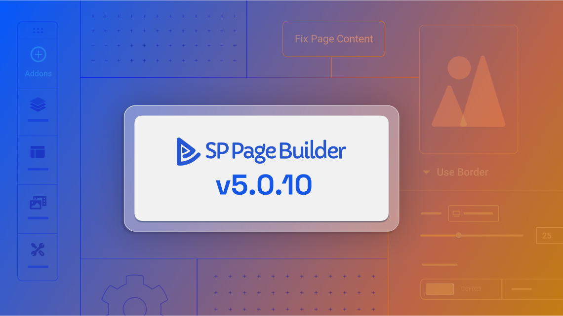 Changelog highlights of SP Page Builder v5.0.10 featuring new tools for legacy content migration and an enhanced Article Scroller addon.