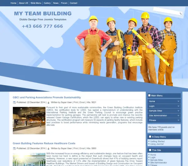 image joomla 3 template DD BUILDING 57