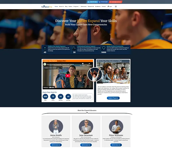DD CampusPro 133 – Joomla template for universities and educational platforms