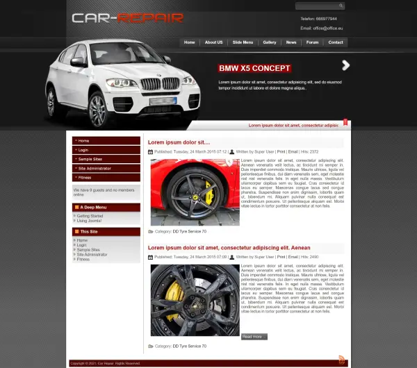 image joomla 3 template CAR REPAIR