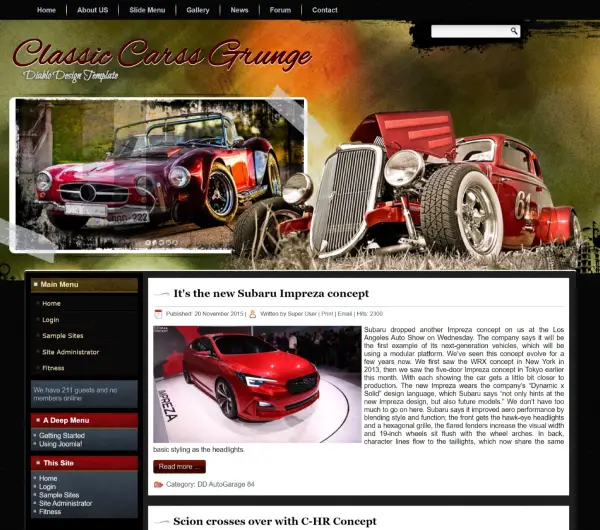 image joomla 3 template DD CLASSIC CARS 50