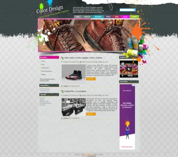 image joomla 3 template DD STREETDANCE 82