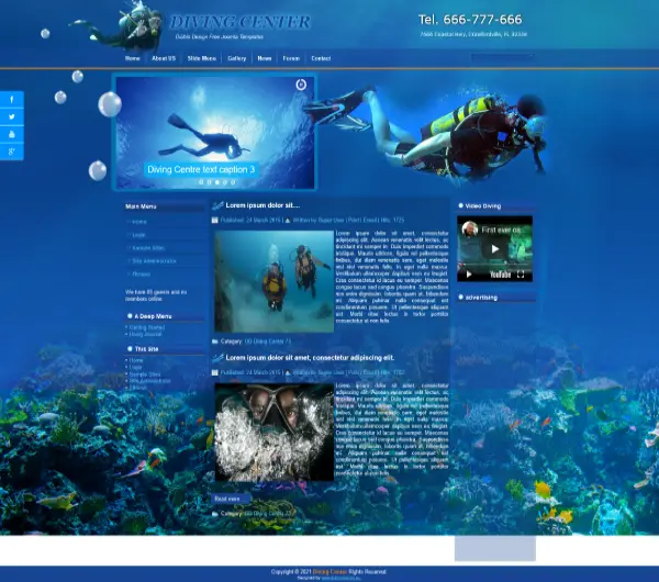 image joomla 3 template DD DIVINGCENTER 73