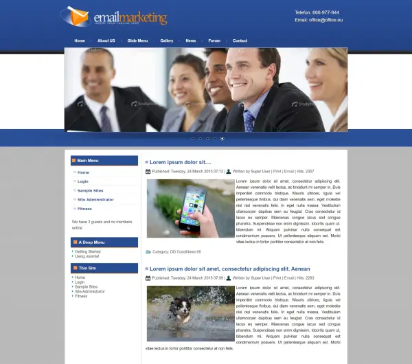 image joomla 3 template EMAIL MARKETING