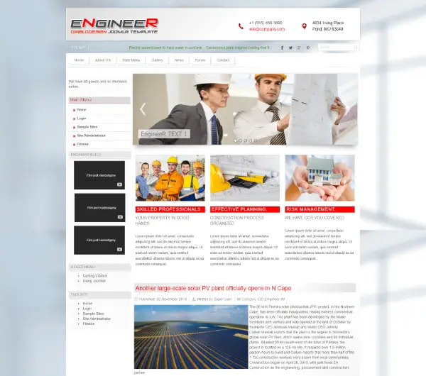 image joomla 3 template DD ENGINEER 99