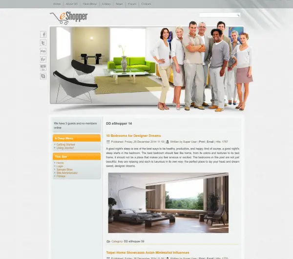 image joomla 3 template ESHOPPER