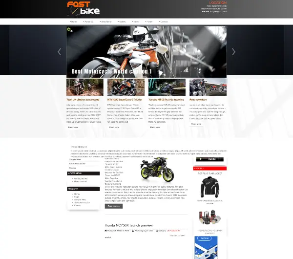 image joomla 3 template DD FASTBIKE 91