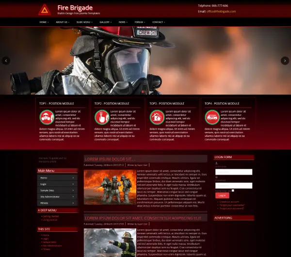 image joomla 3 template DD FIREBRIGADE 74