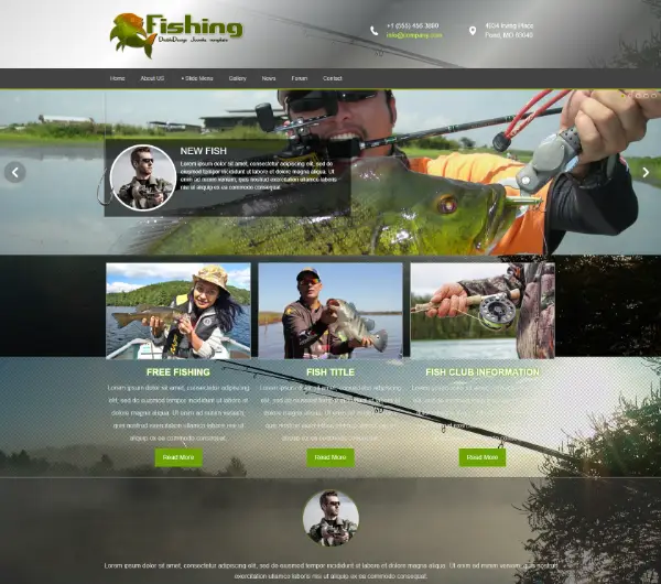 image joomla 3 template DD FISHING 88