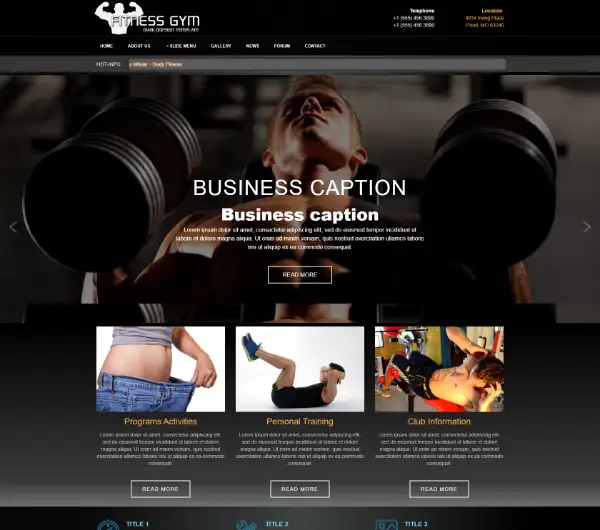 image joomla 3 template DD FITNESSGYM 96