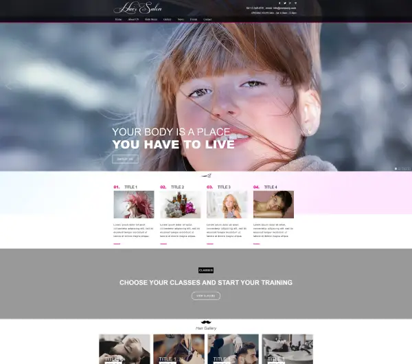 image joomla 3 template DD HAIRSALON 111