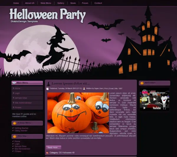 image joomla 3 template DD HALLOWEEN 49