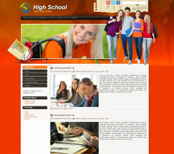 image joomla 3 template DD HIGHSCHOOL 43