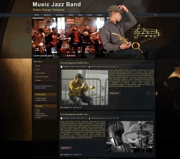 image joomla 3 template DD JAZZBAND 45