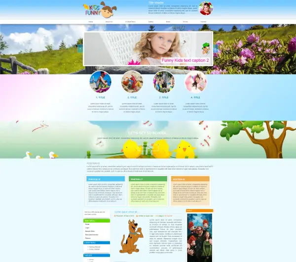 image joomla 3 template DD KIDS 90