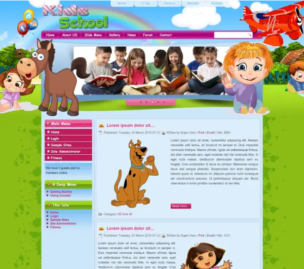 kids school template joomla 4