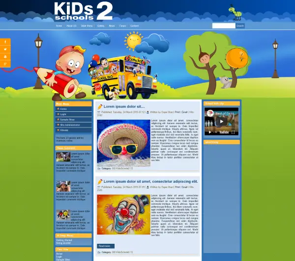 image joomla 3 template DD KIDSSCHOOL 2