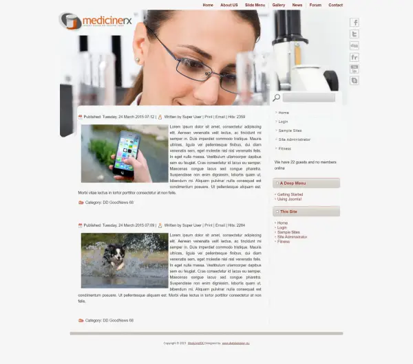 image joomla 3 template MEDICINE RX