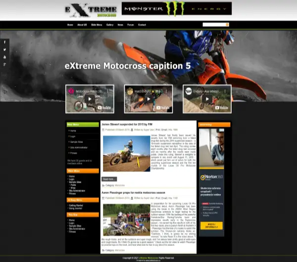 image joomla 3 template DD MOTOCROS 67