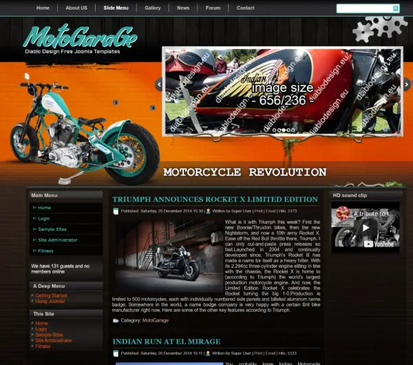 image joomla 3 template DD MOTOGARAGE 56