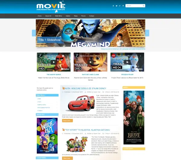 image joomla 3 template DD Movie 83