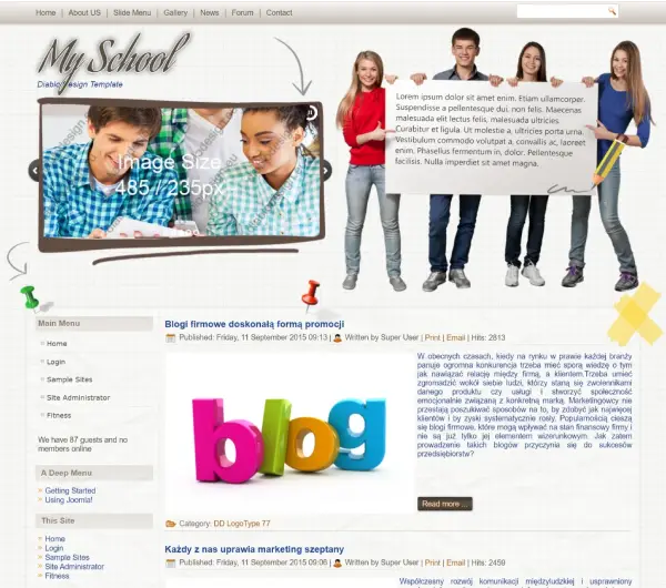 image joomla 3 template DD MYSCHOOL 54