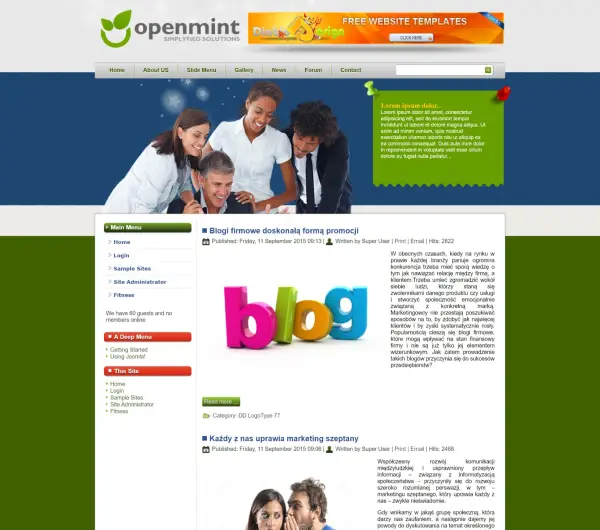 image joomla 3 template OPEN MINT