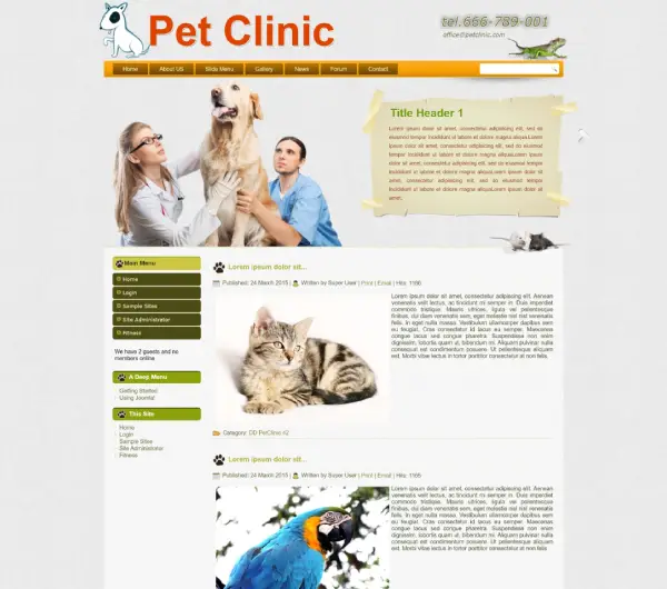 image joomla 3 template DD PETCLINIC 42