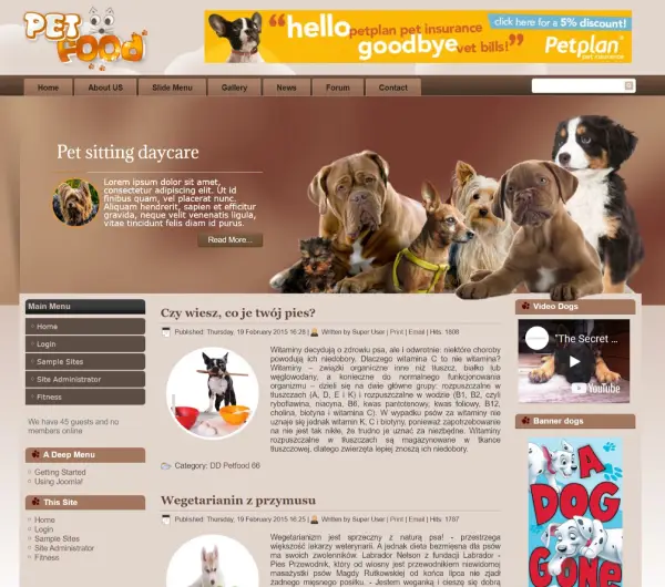 image joomla 3 template DD PETFOOD 66