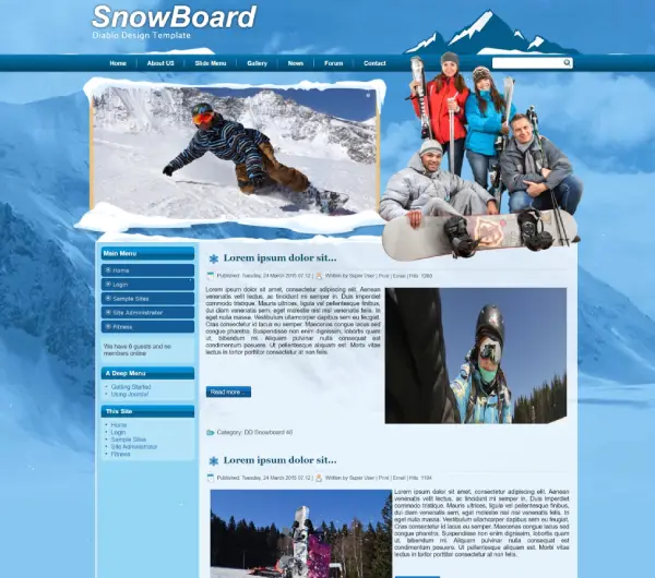 image joomla 3 template DD SNOWBOARD 46