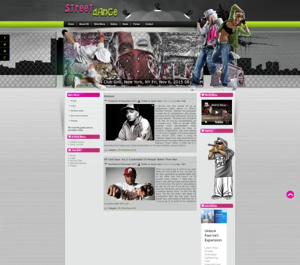 image joomla 3 template DD STREETDANCE 82