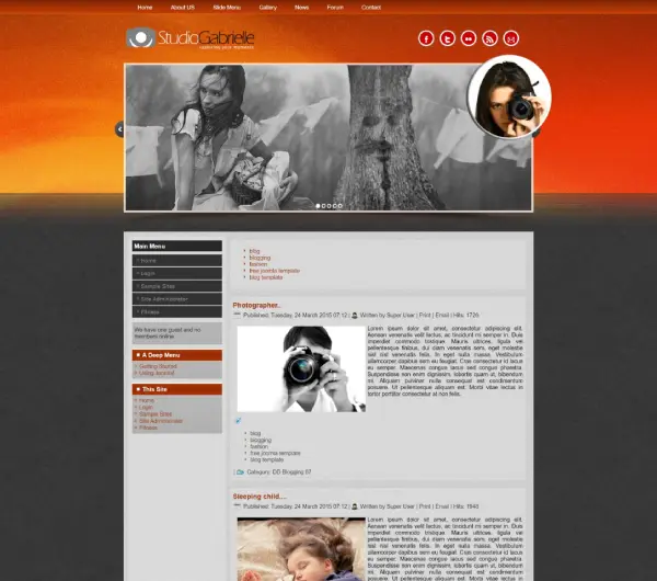 image joomla 3 template STUDIO