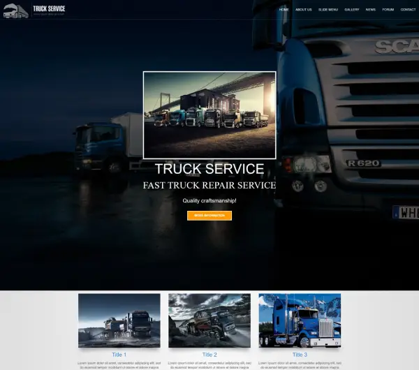 image joomla 3 template DD TRUCKSERVICE 80