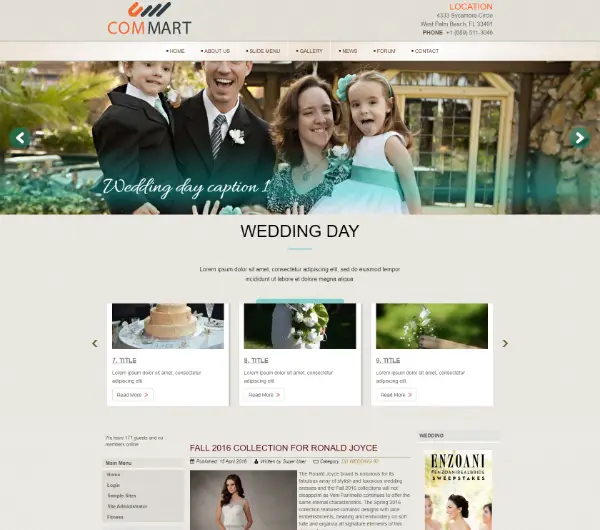 image joomla 3 template DD WEDDING 92