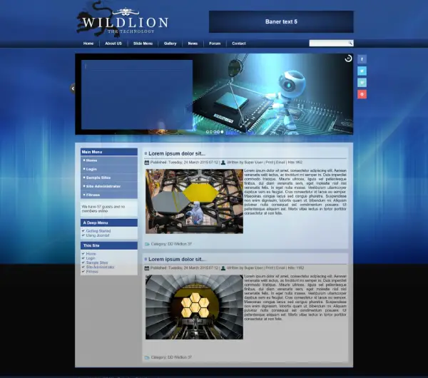 image joomla 3 template DD WILDLION 37