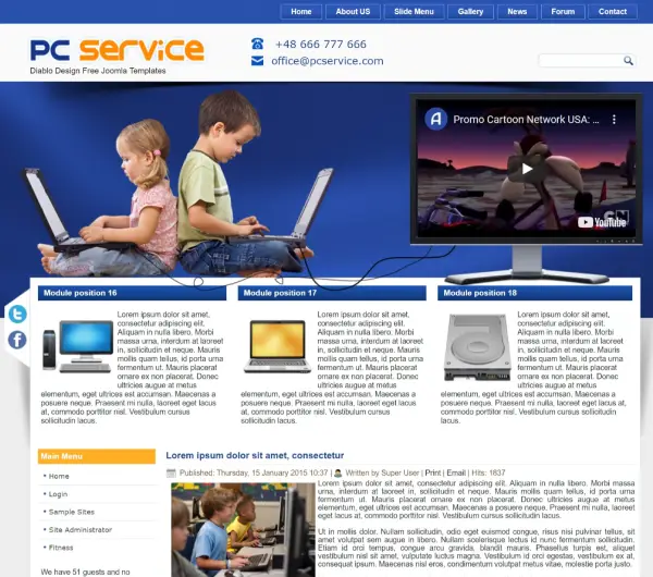 image joomla 3 template DD PCSERVICE 62